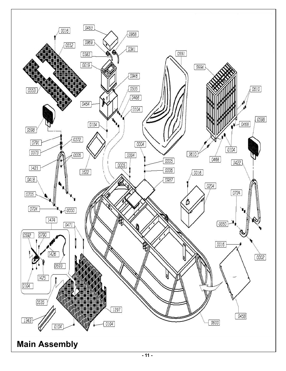 Main assembly | MBW MK8 90 User Manual | Page 14 / 23