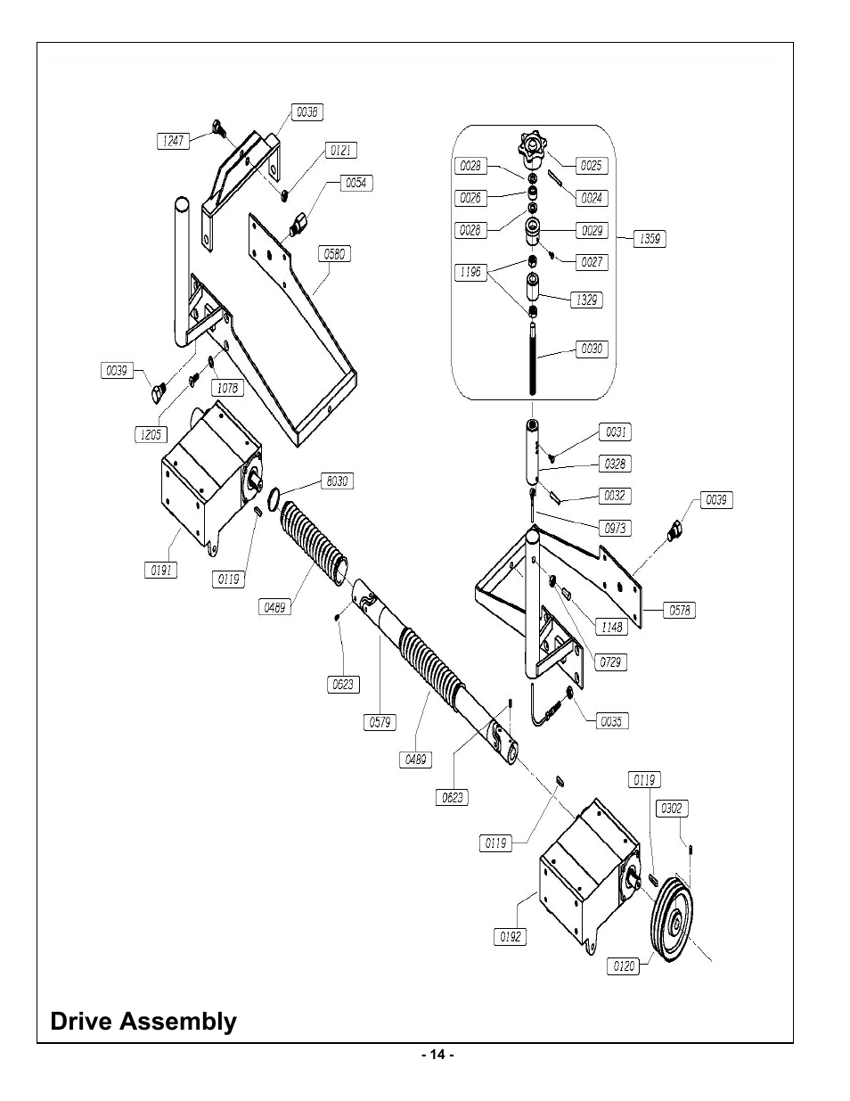 Drive assembly | MBW MK8 90 User Manual | Page 17 / 23