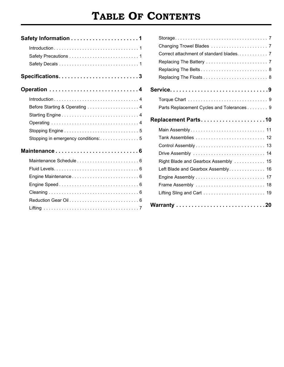 Able, Ontents | MBW MK8 90 User Manual | Page 2 / 23