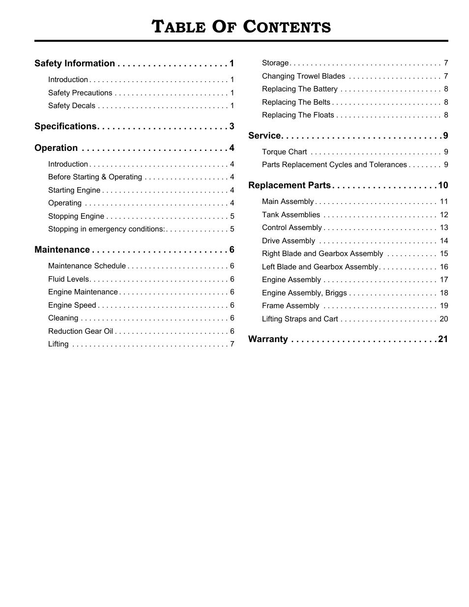 Able, Ontents | MBW MK8 120 User Manual | Page 2 / 24