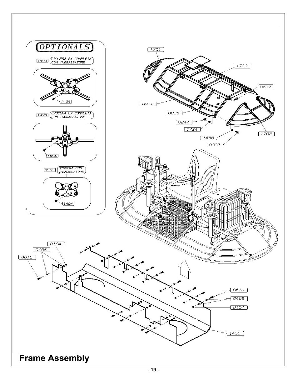 Frame assembly | MBW MK8 120 User Manual | Page 22 / 24