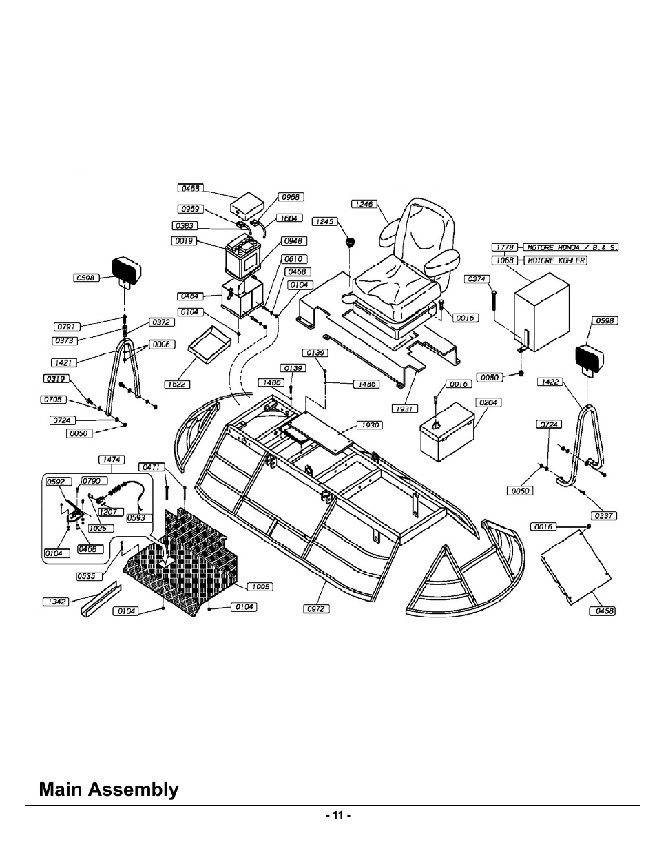 Main assembly | MBW MK8 121 User Manual | Page 14 / 23