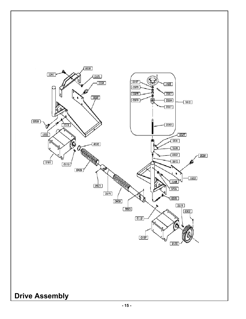 Drive assembly | MBW MK8 121 User Manual | Page 18 / 23