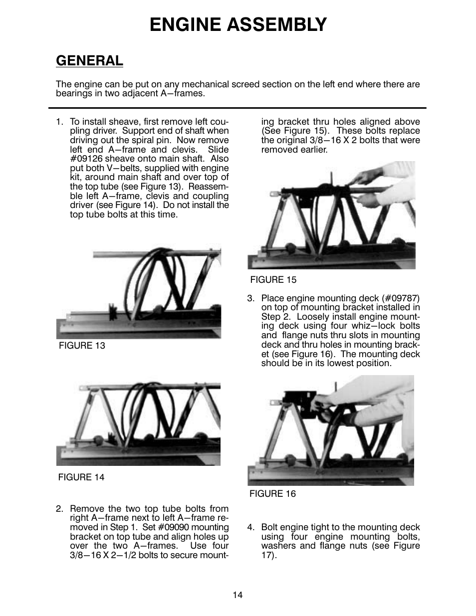 Engine assembly, General | MBW Blitzscreed User Manual | Page 16 / 56