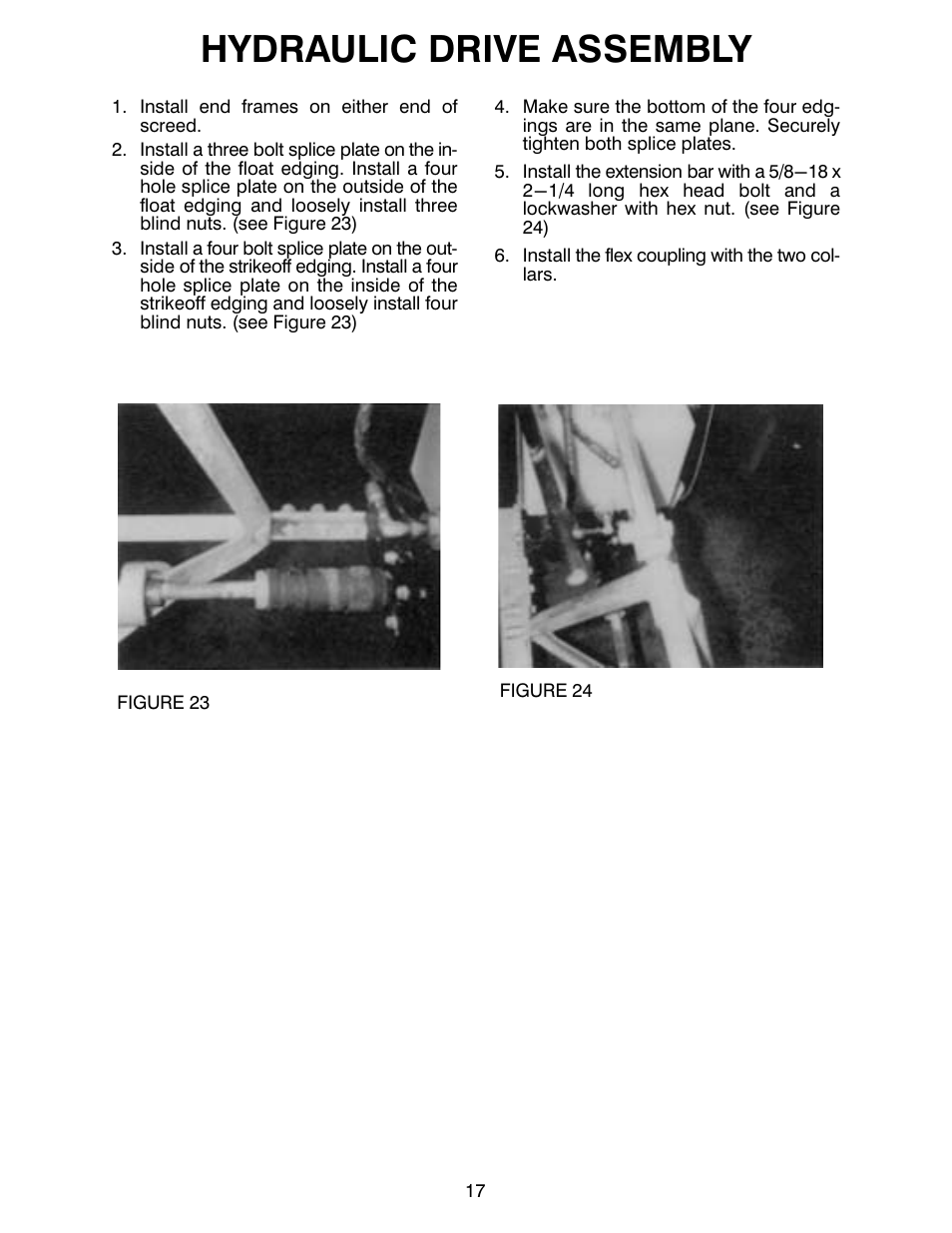 Hydraulic drive assembly | MBW Blitzscreed User Manual | Page 19 / 56