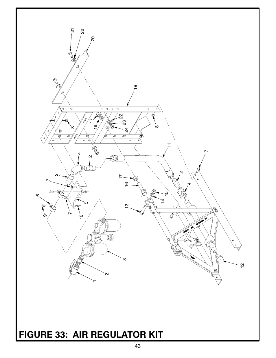 Figure 33: air regulator kit | MBW Blitzscreed User Manual | Page 45 / 56
