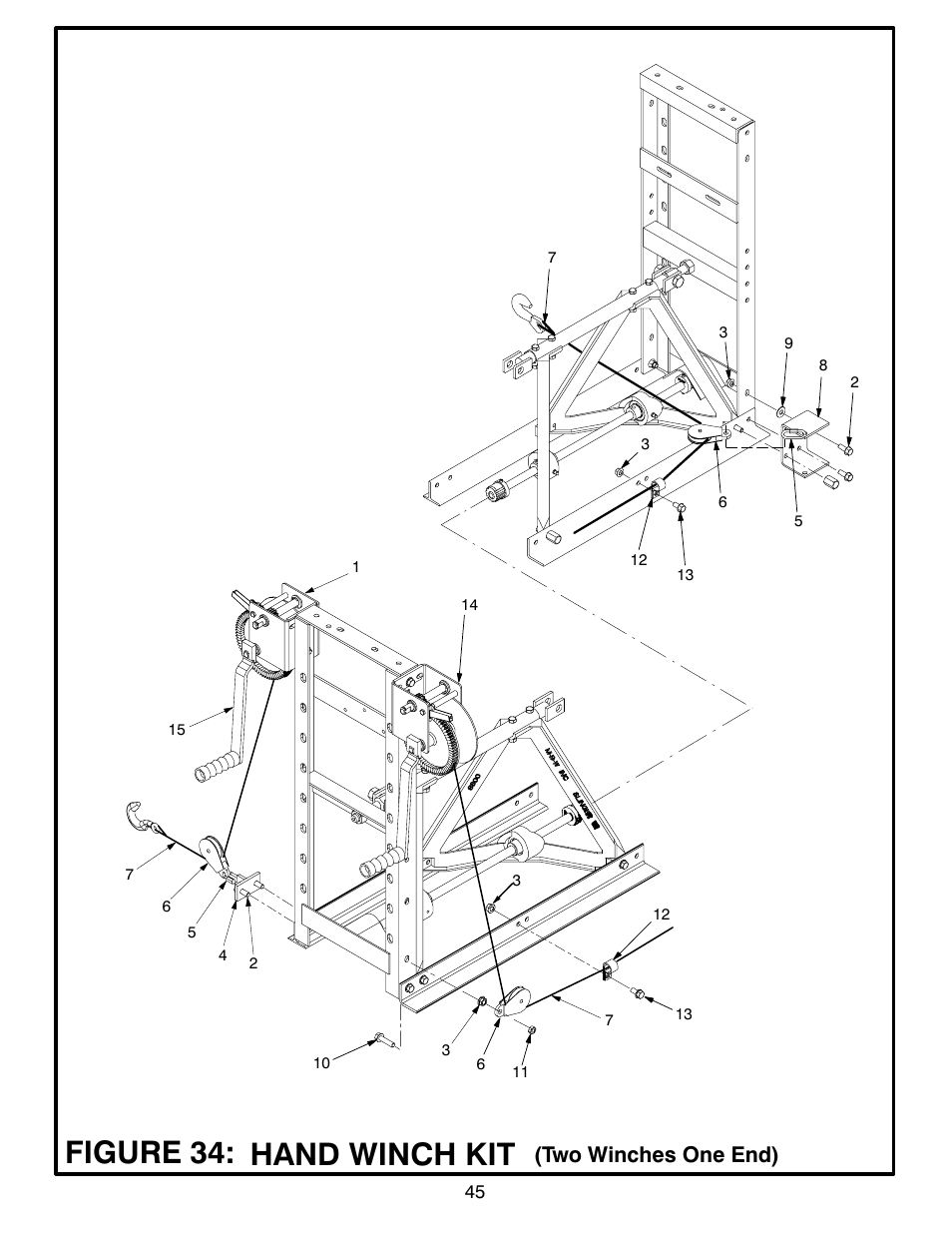 Figure 34: hand winch kit | MBW Blitzscreed User Manual | Page 47 / 56