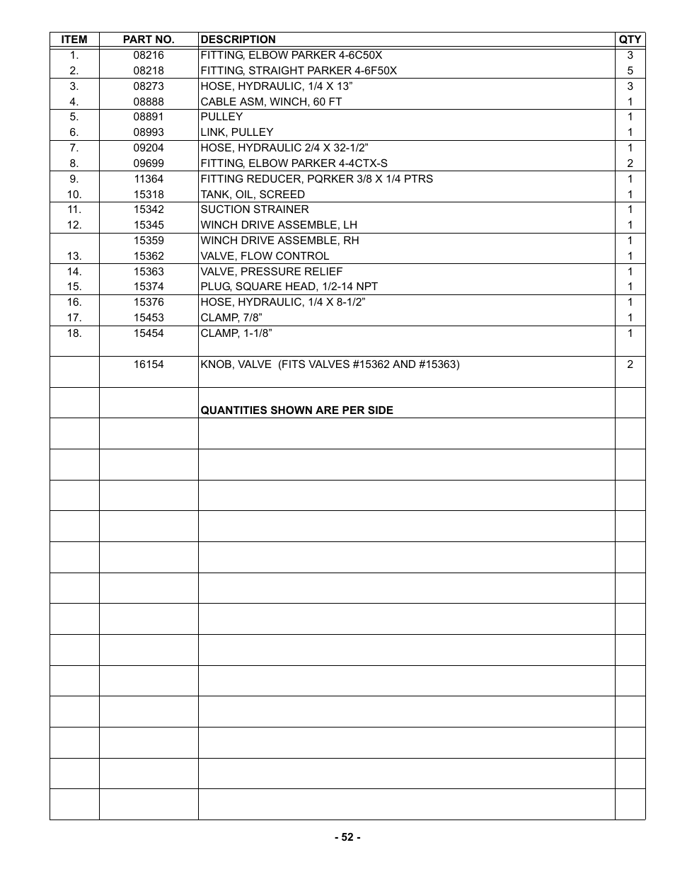 MBW Blitzscreed User Manual | Page 54 / 56