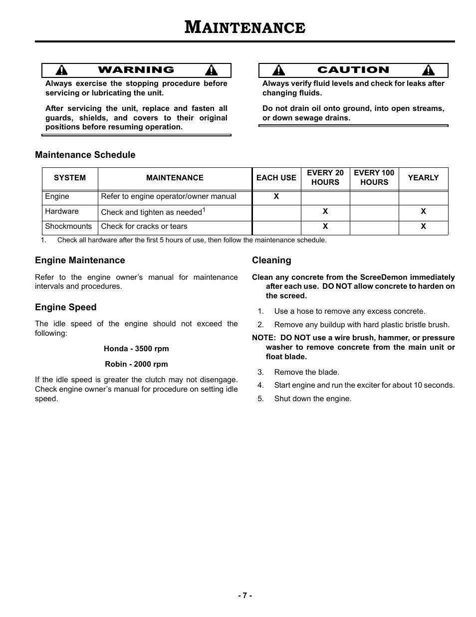 Aintenance | MBW WS500 User Manual | Page 10 / 21