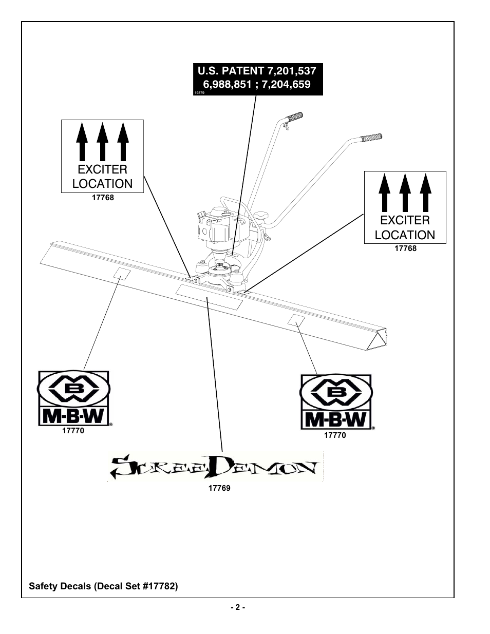 Exciter location | MBW WS500 User Manual | Page 5 / 21