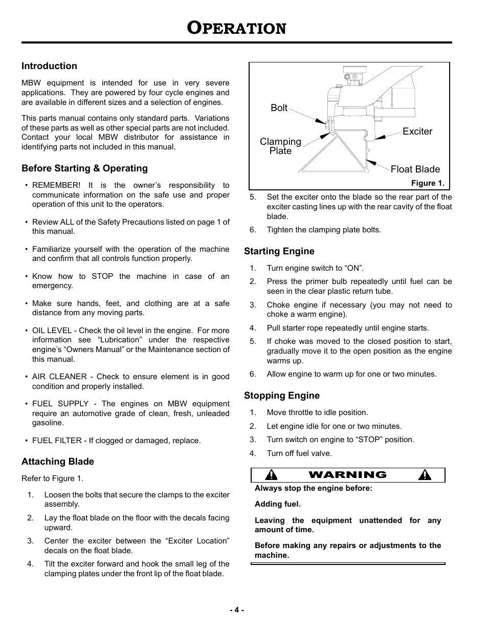 Peration | MBW WS500 User Manual | Page 7 / 21