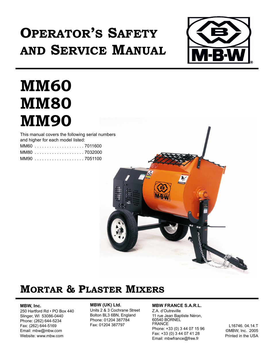 MBW MM90 User Manual | 33 pages