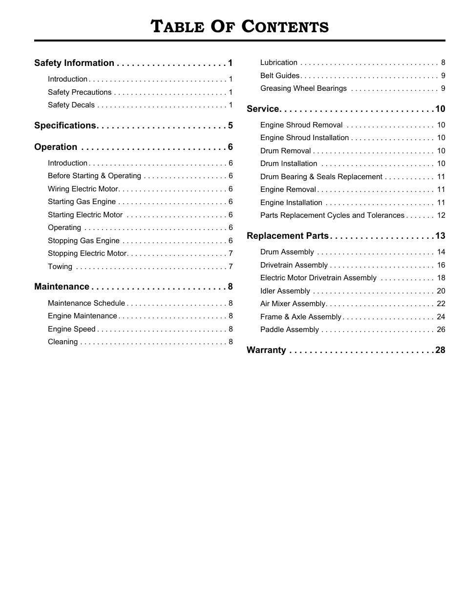 Able, Ontents | MBW MM90 User Manual | Page 2 / 33