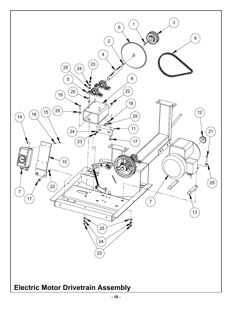 Electric motor drivetrain assembly | MBW MM90 User Manual | Page 21 / 33