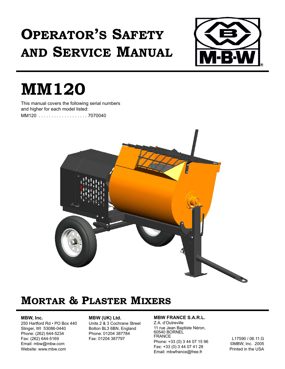 MBW MM120 User Manual | 33 pages