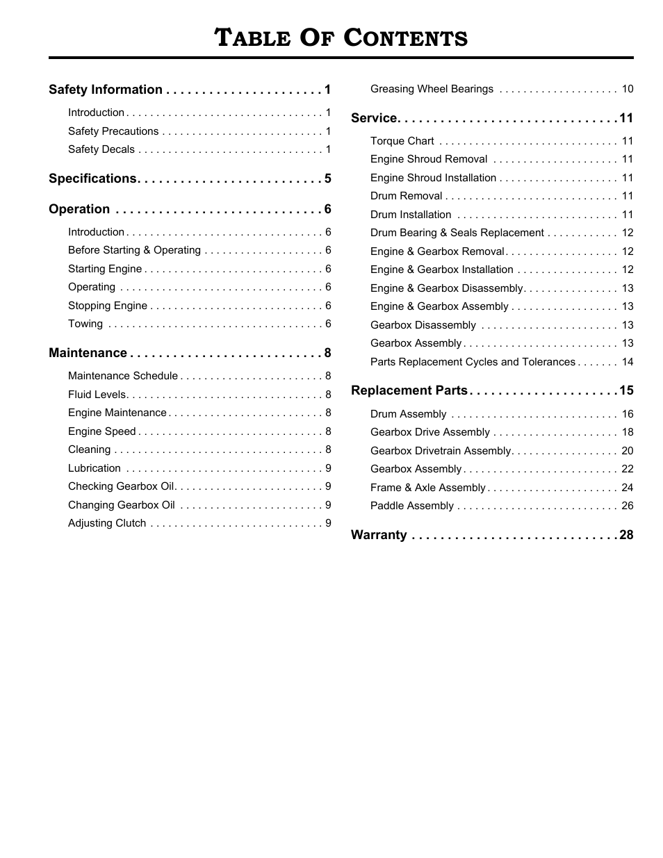 Able, Ontents | MBW MM120 User Manual | Page 2 / 33