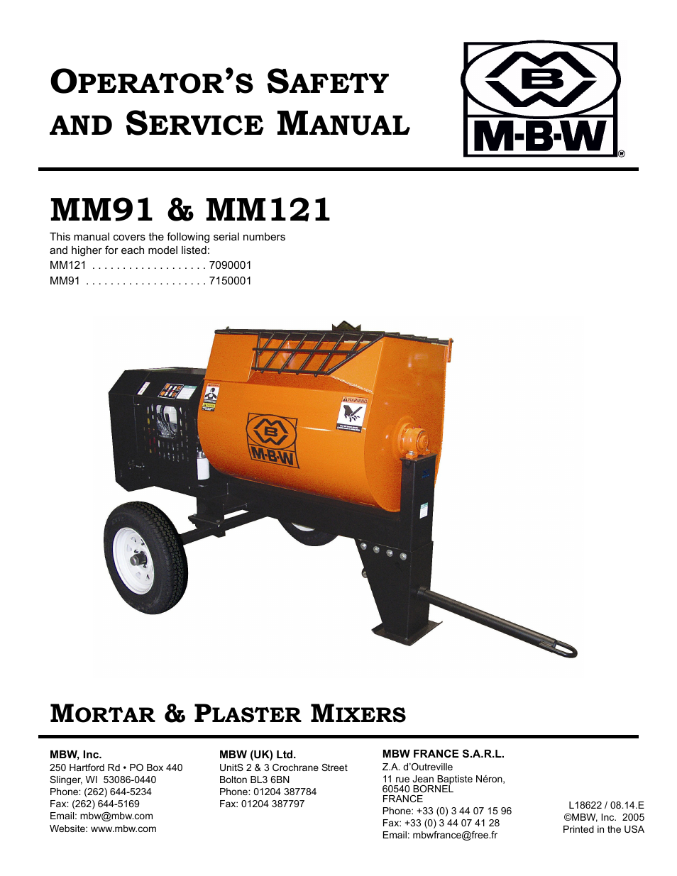 MBW MM121 User Manual | 25 pages