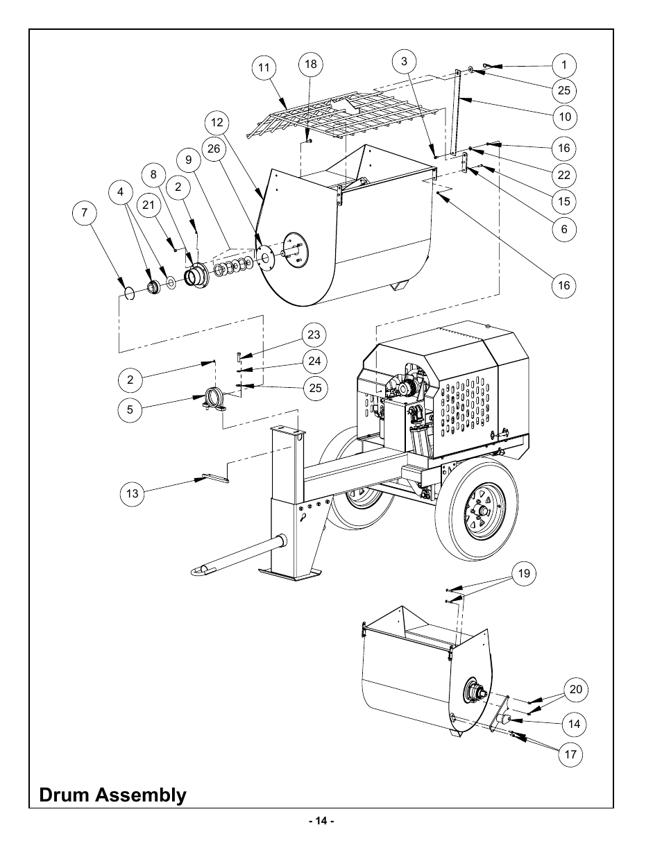 Drum assembly | MBW MM121 User Manual | Page 17 / 25