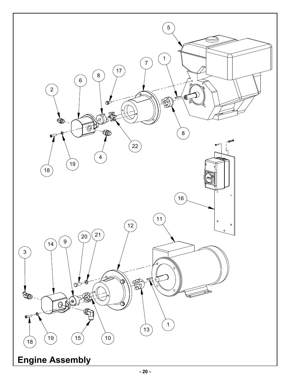 Engine assembly | MBW MM121 User Manual | Page 23 / 25