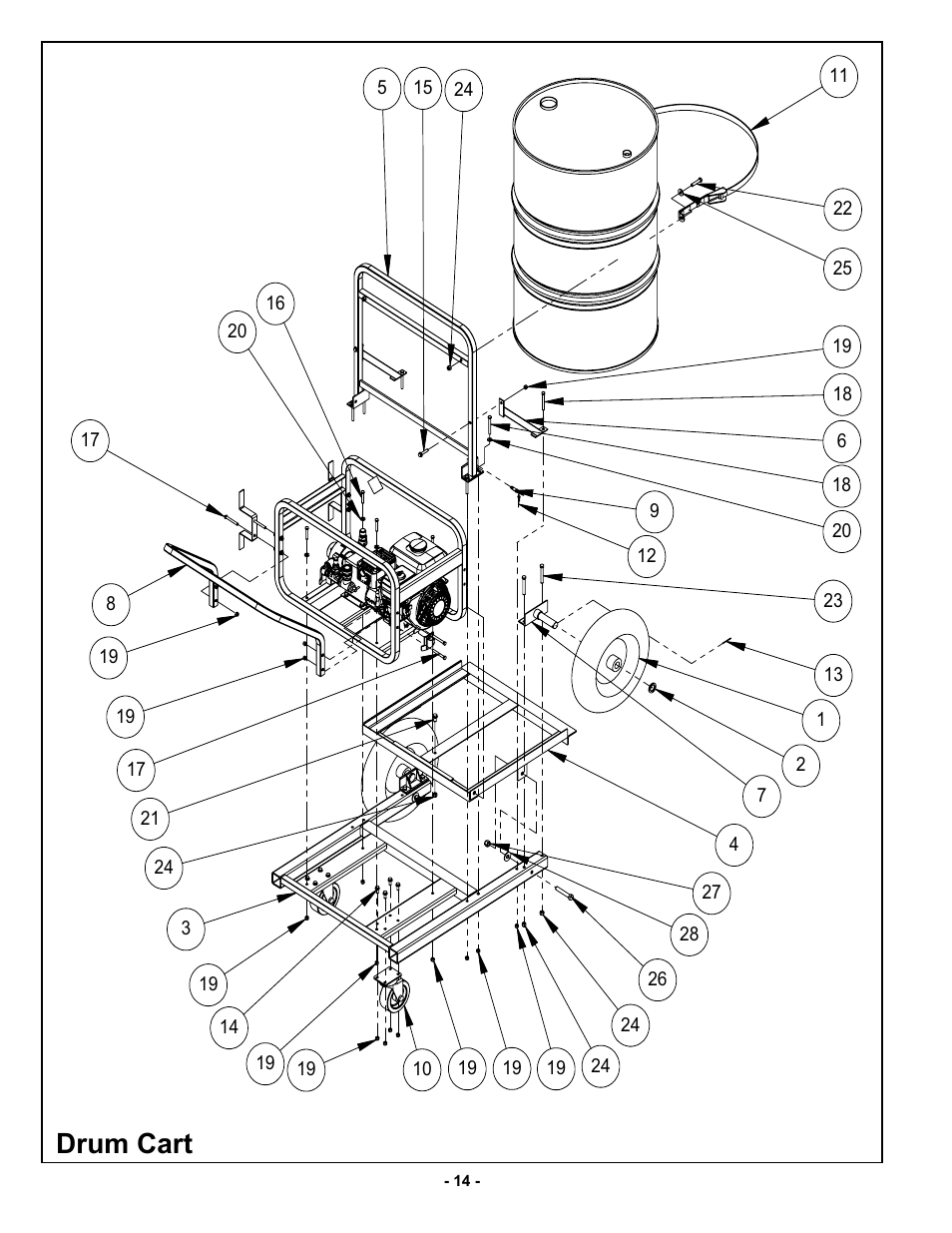 Drum cart | MBW BMS95 User Manual | Page 17 / 21
