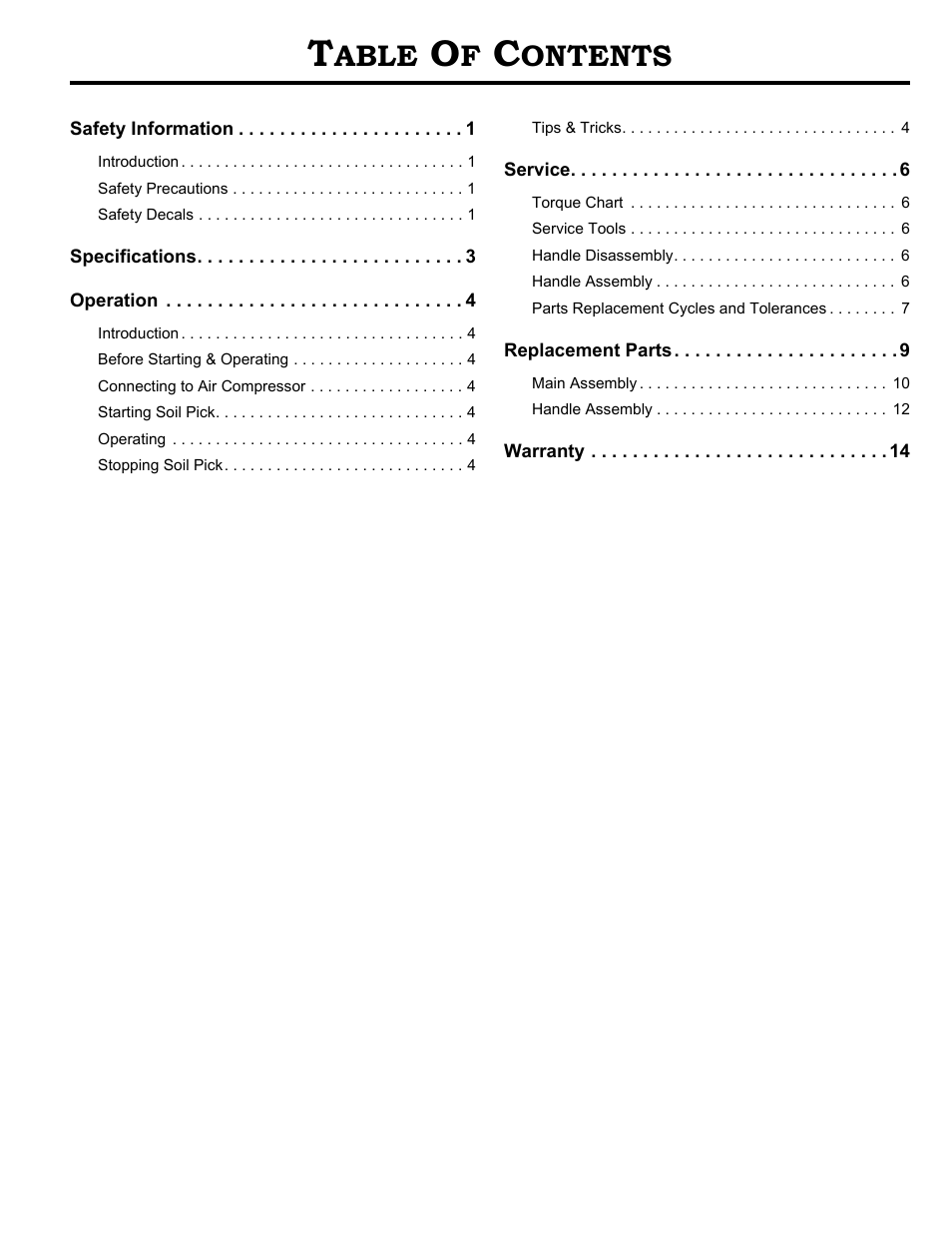 Able, Ontents | MBW SP160 User Manual | Page 2 / 17
