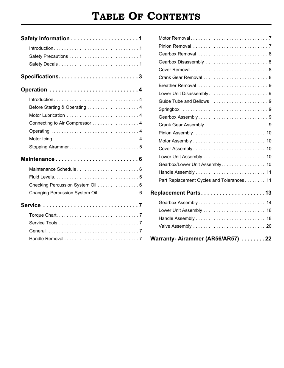 Able, Ontents | MBW AR57 User Manual | Page 2 / 25