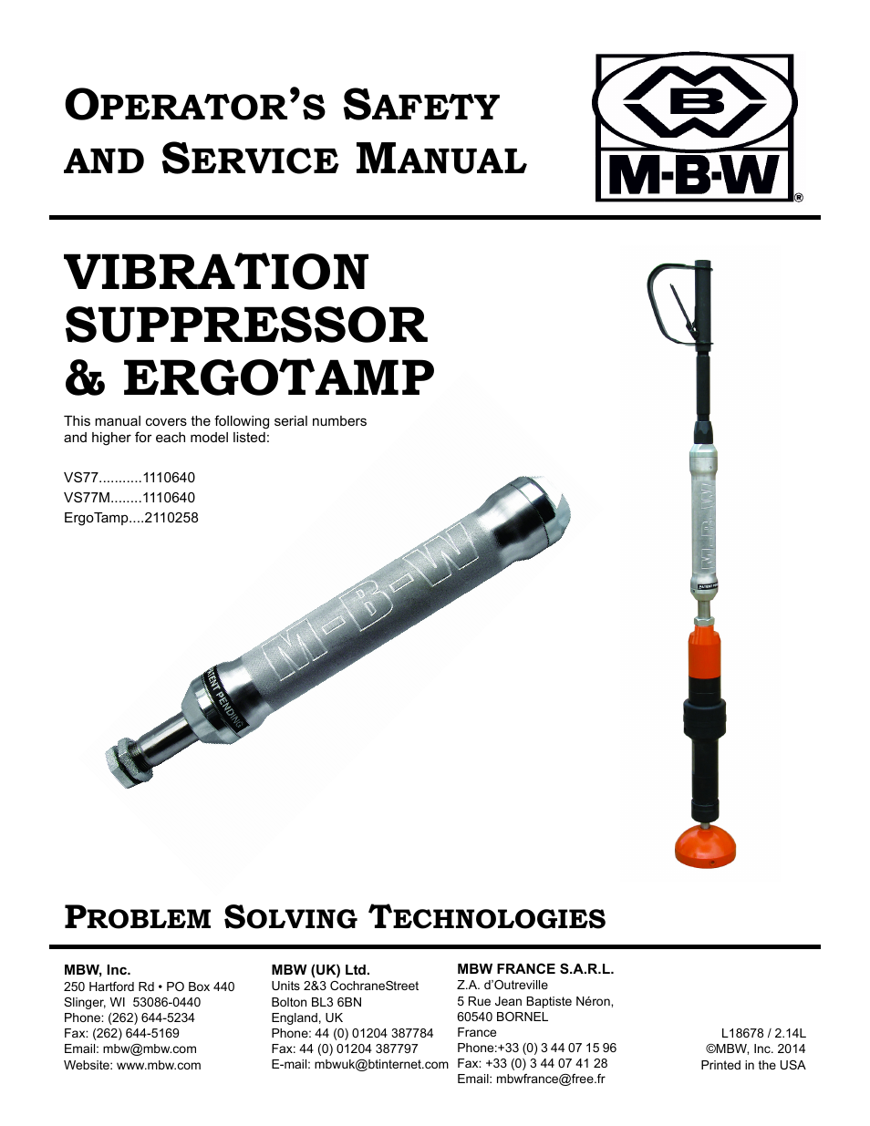 MBW VS77M User Manual | 21 pages