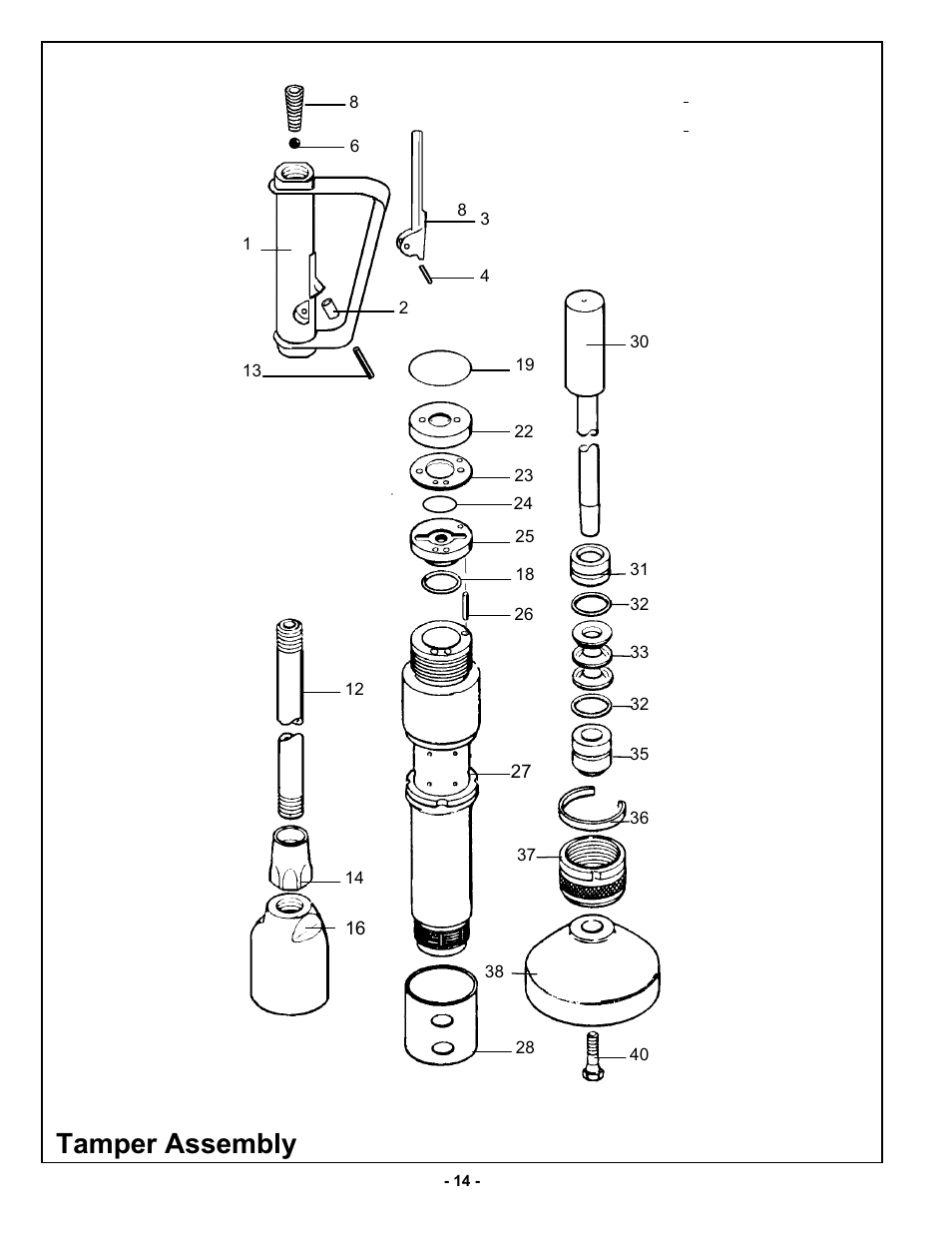 Tamper assembly | MBW VS77M User Manual | Page 17 / 21