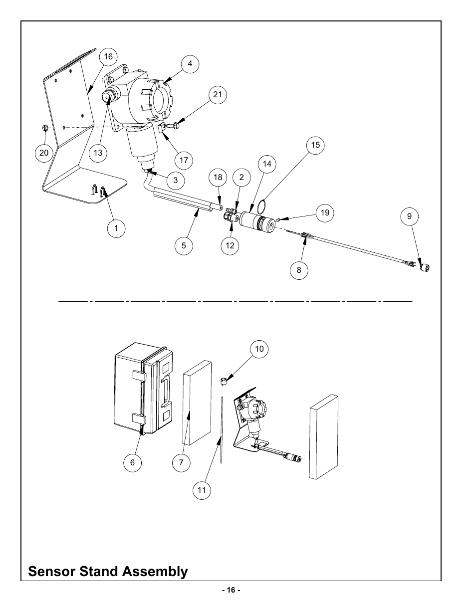 Sensor stand assembly | MBW V.E.U. User Manual | Page 19 / 33