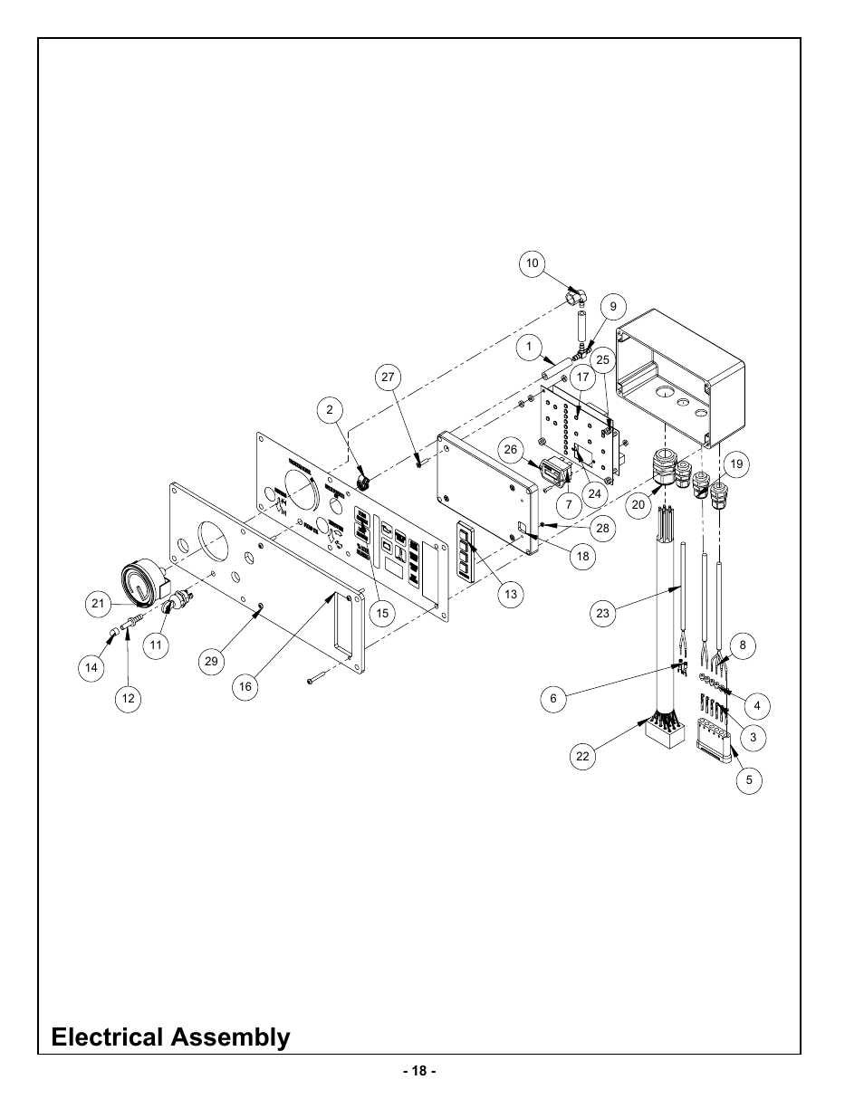 Electrical assembly | MBW V.E.U. User Manual | Page 21 / 33