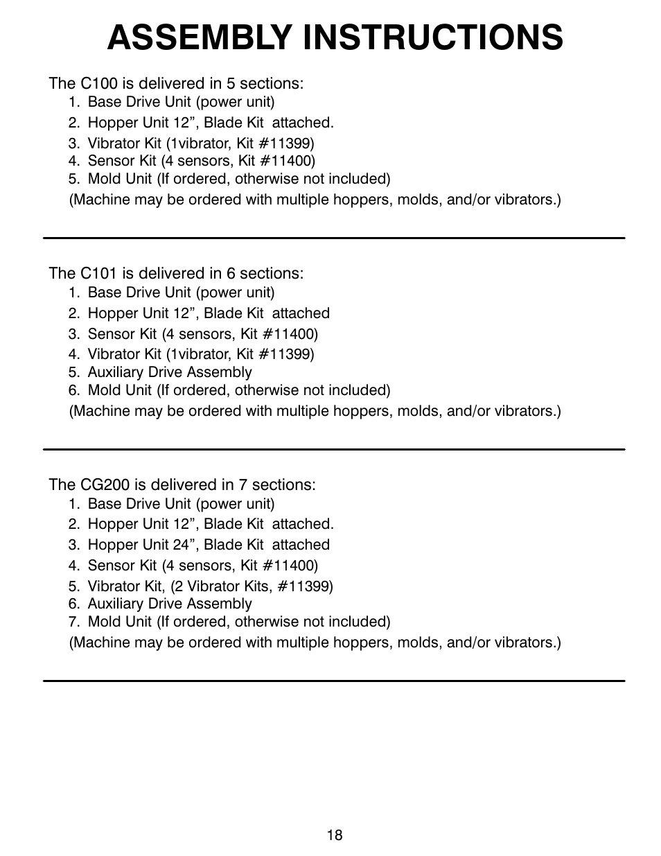 Assembly instructions | MBW CG200 User Manual | Page 20 / 56