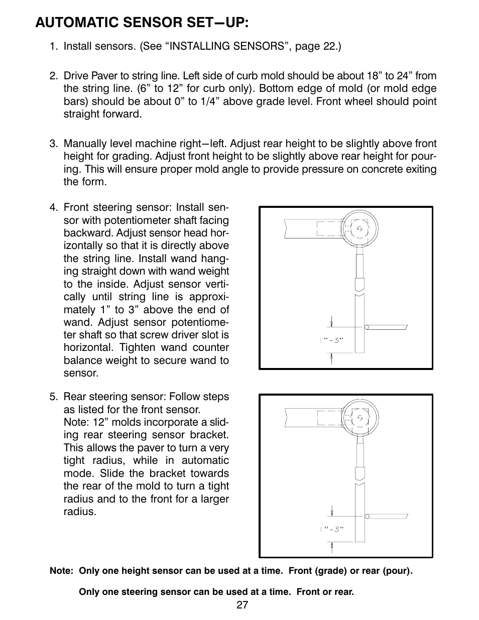 Automatic sensor set-up | MBW CG200 User Manual | Page 29 / 56