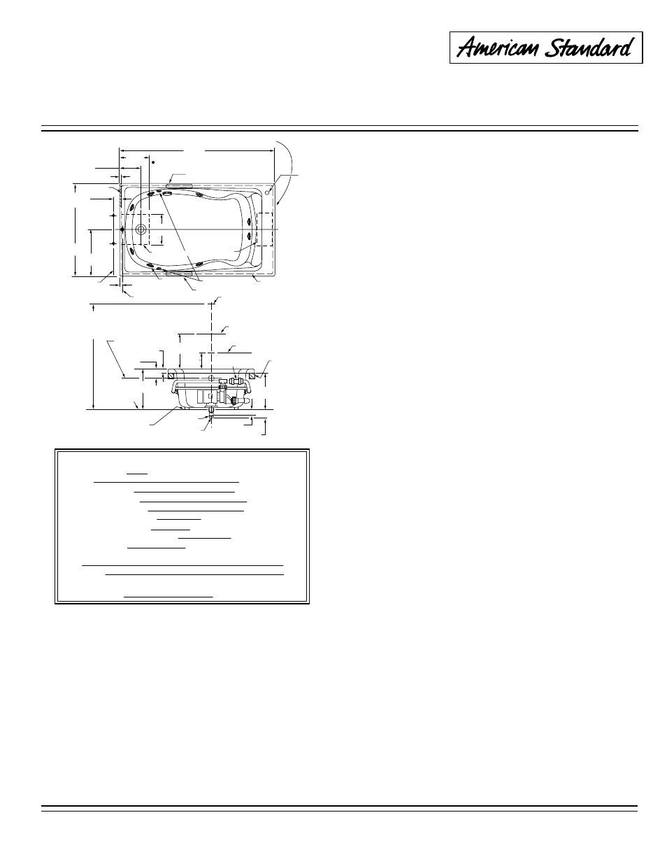 American Standard Cadet Whirlpool/Bathing Pool 2772.XXXW User Manual | 4 pages