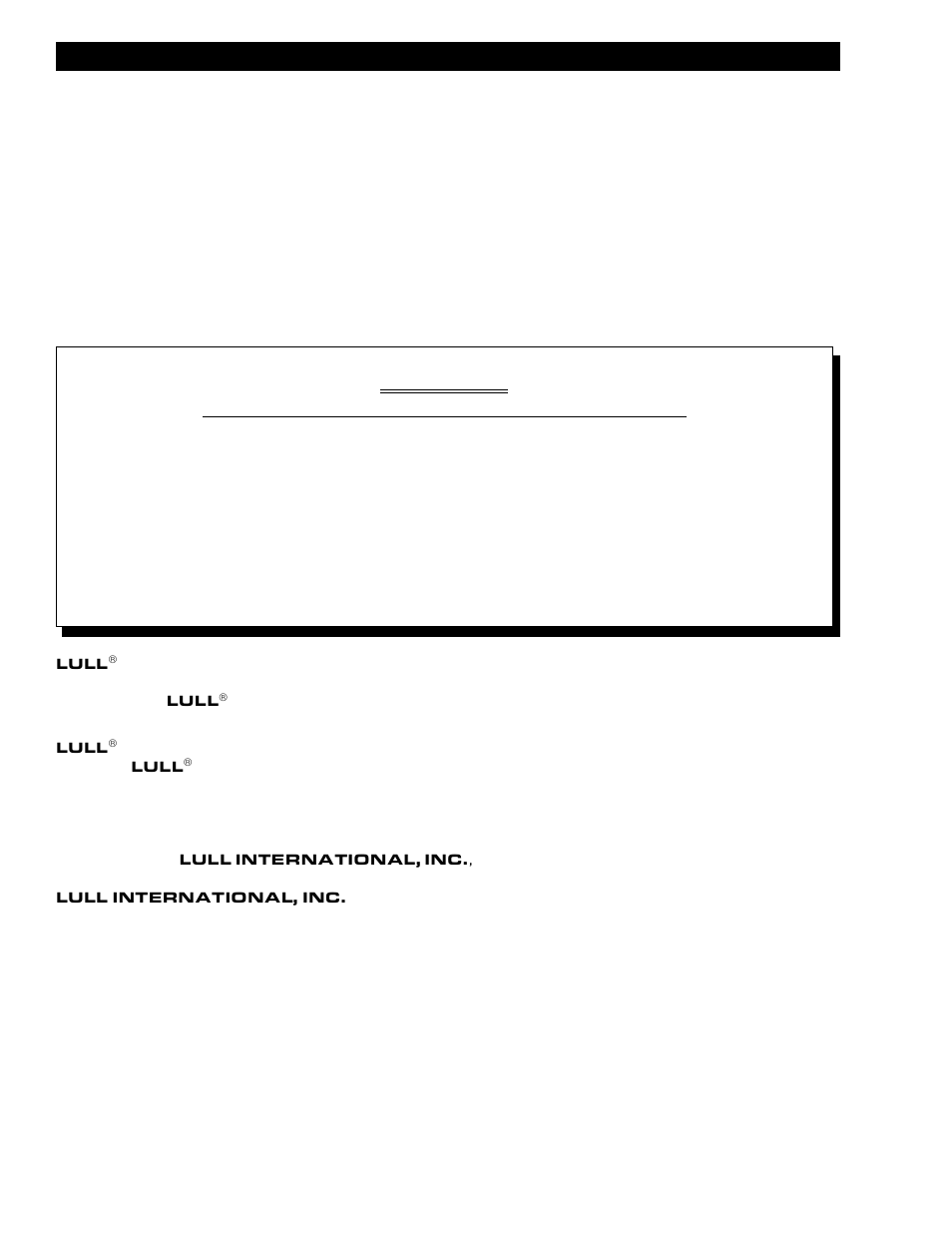 Introduction, Registration, Important | Lull 644B Operation Manual User Manual | Page 4 / 42