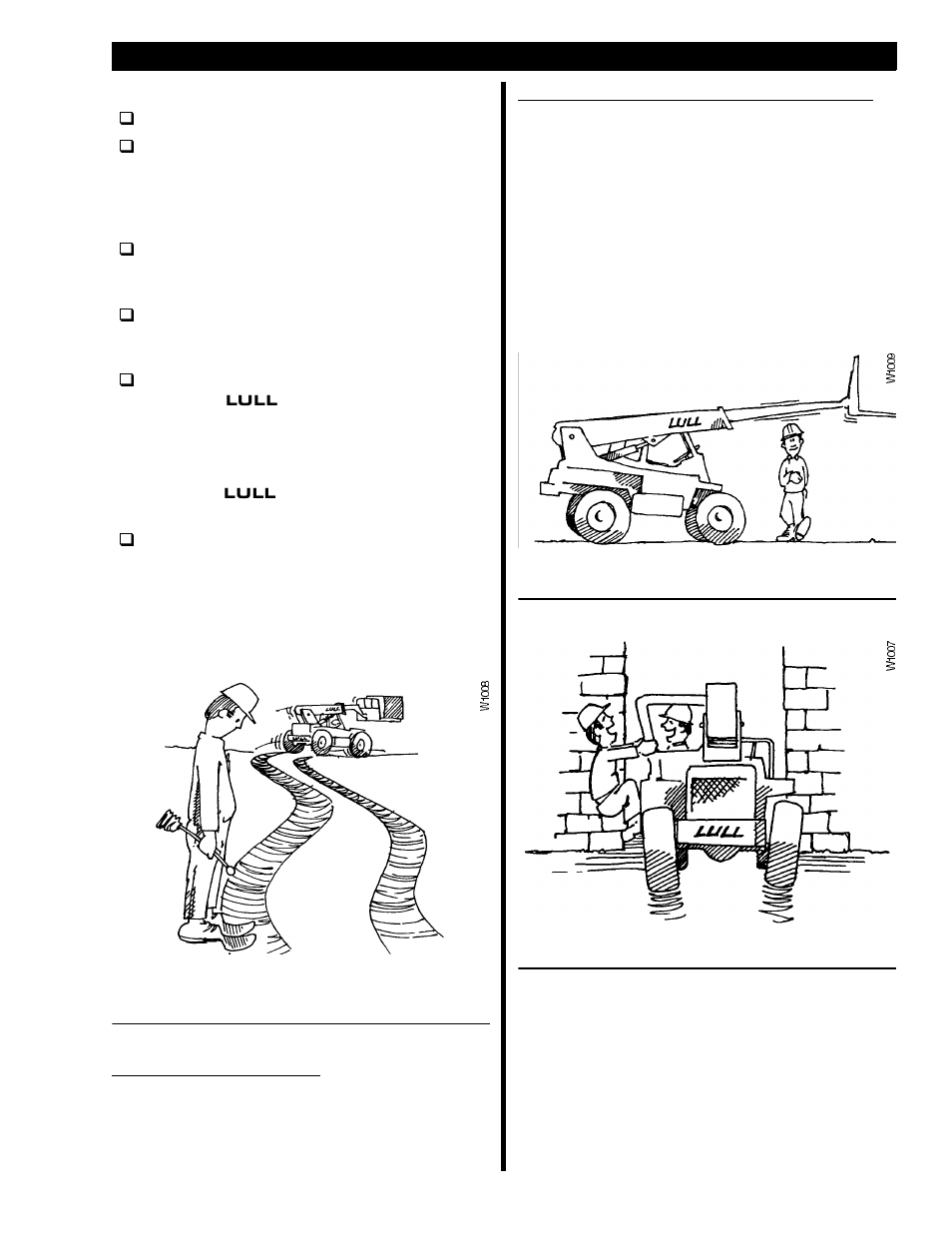 Safety, Operation safety | Lull 644B Operation Manual User Manual | Page 7 / 42