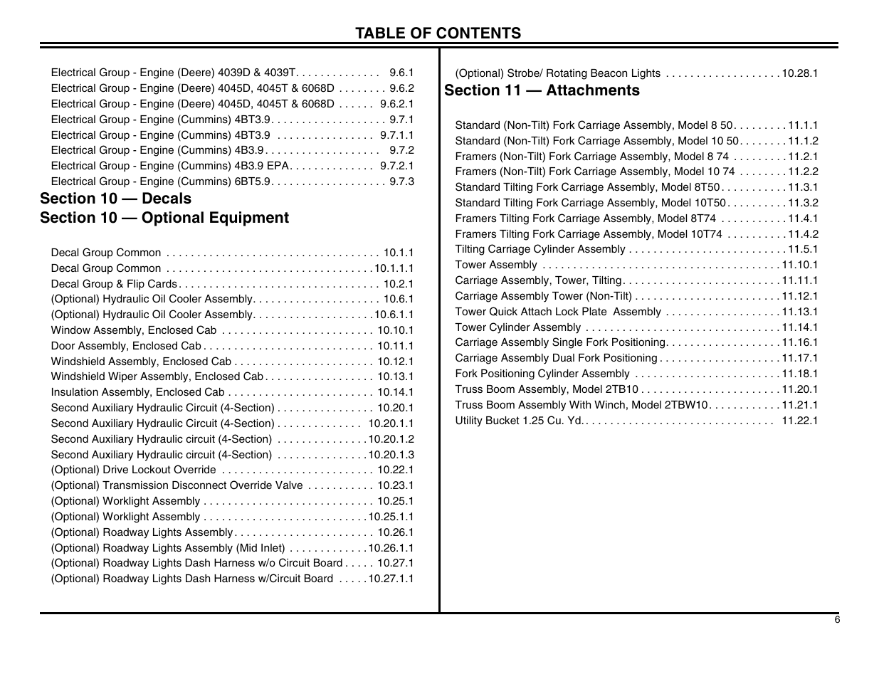 Lull 644B Parts Manual User Manual | Page 10 / 792