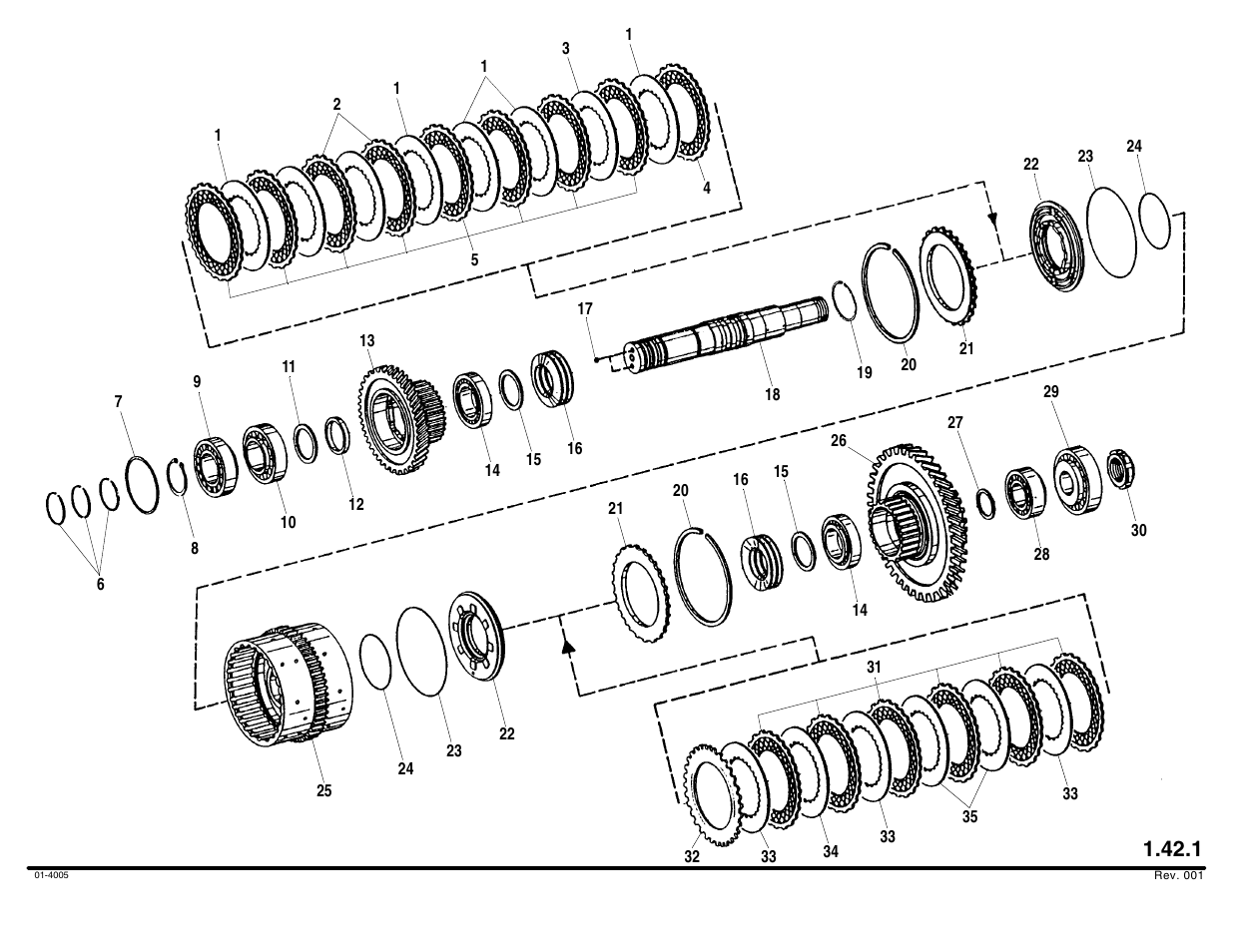 Clutch pack, reverse, 2nd gear | Lull 644B Parts Manual User Manual | Page 104 / 792