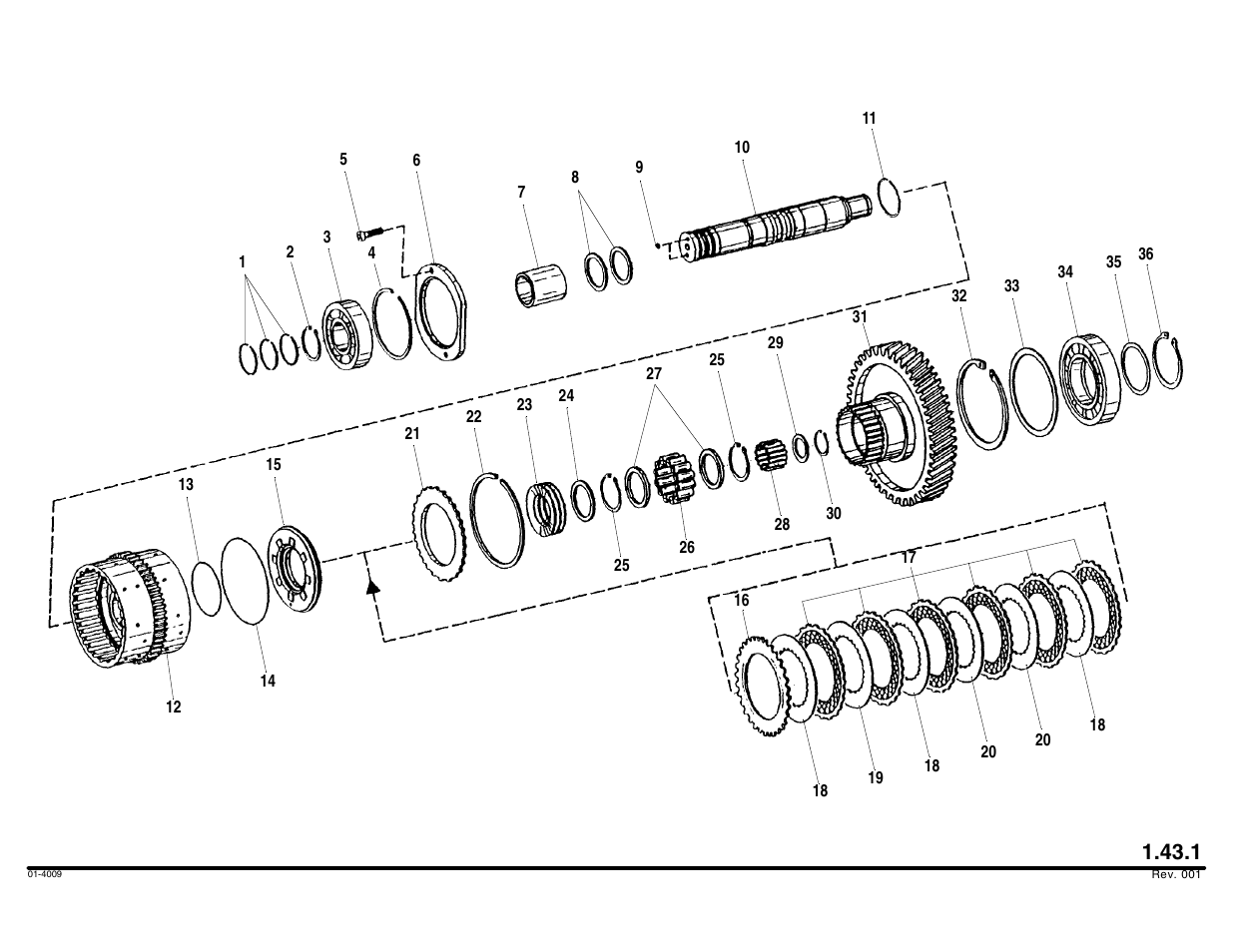 Clutch pack, 3rd gear | Lull 644B Parts Manual User Manual | Page 108 / 792