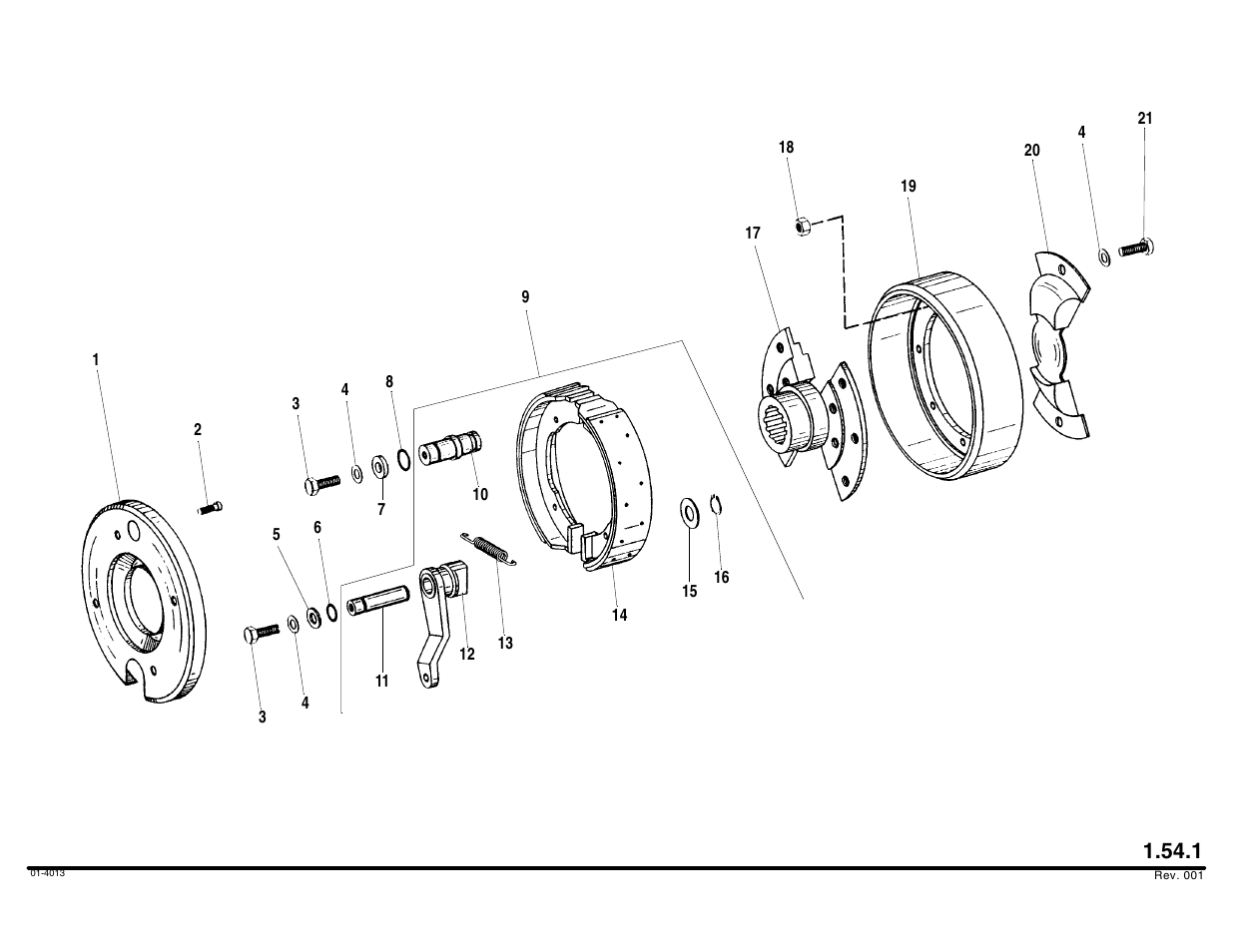 Park brake assembly | Lull 644B Parts Manual User Manual | Page 130 / 792