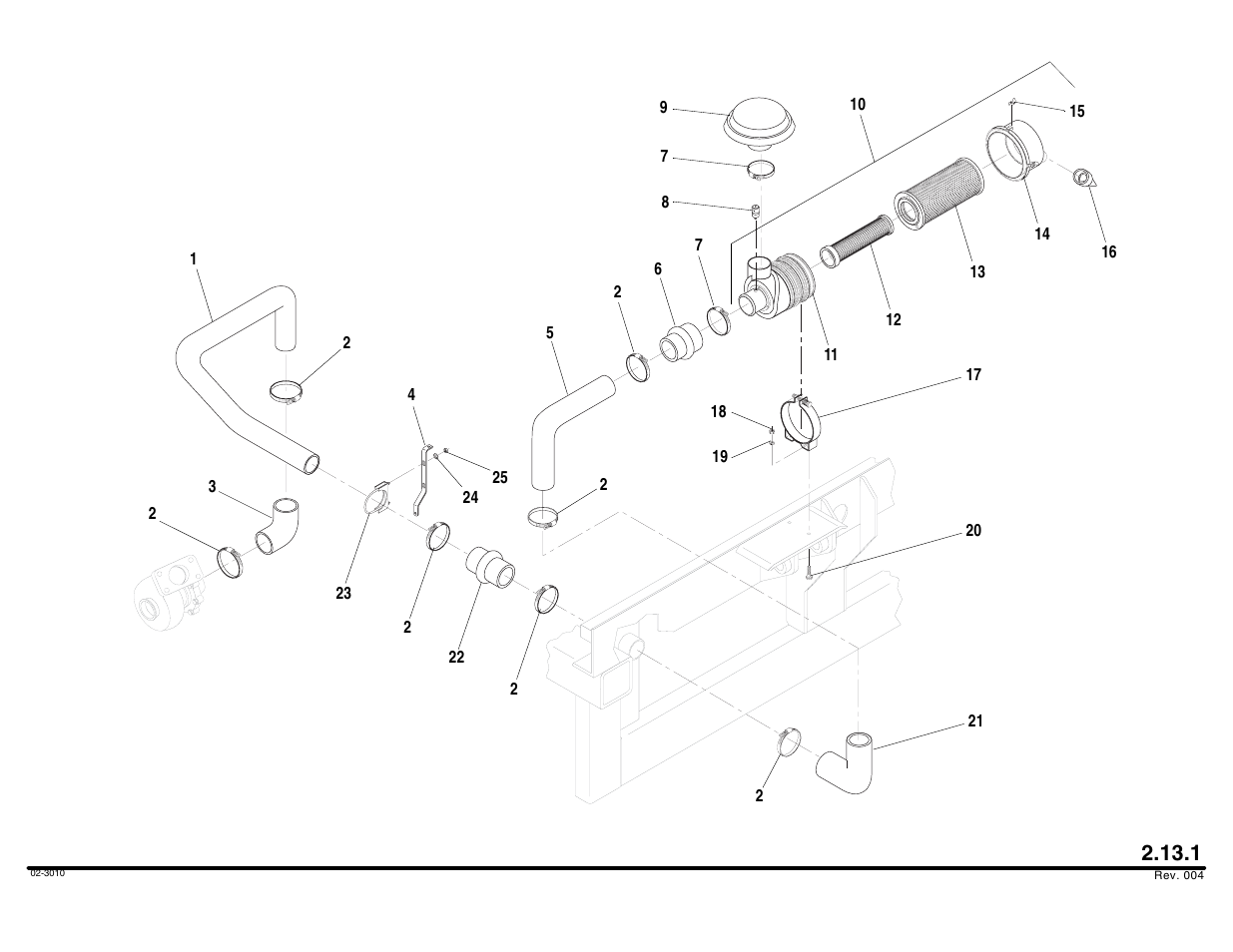 Air cleaner assembly | Lull 644B Parts Manual User Manual | Page 168 / 792