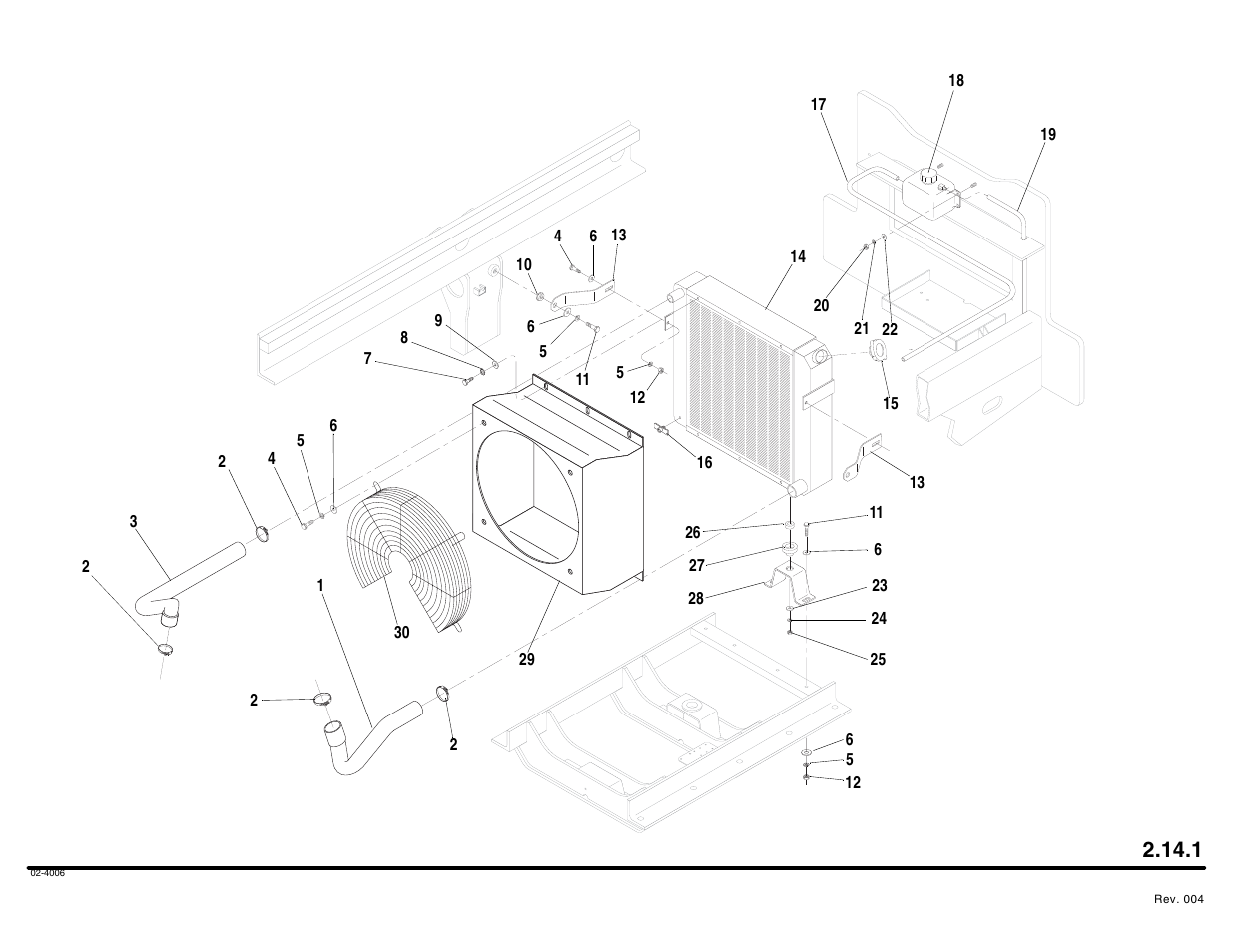 Radiator group assembly | Lull 644B Parts Manual User Manual | Page 170 / 792