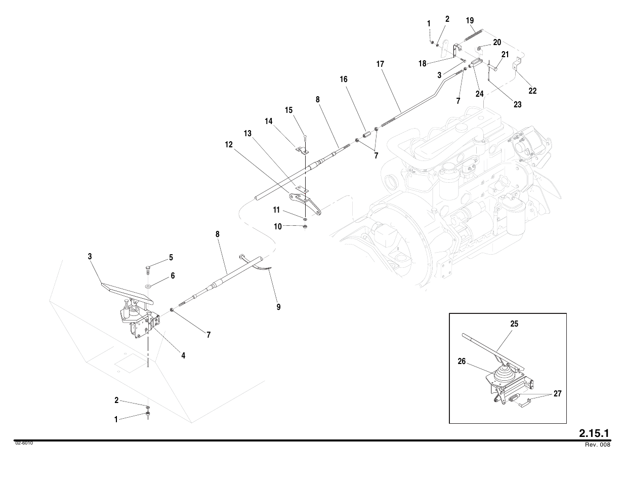 Throttle group assembly | Lull 644B Parts Manual User Manual | Page 172 / 792