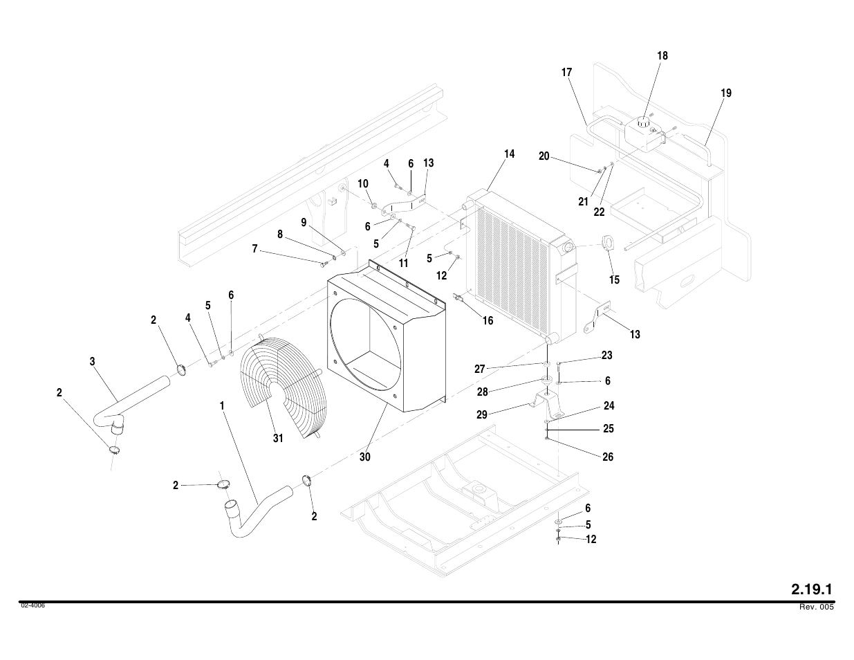 Radiator group assembly | Lull 644B Parts Manual User Manual | Page 180 / 792