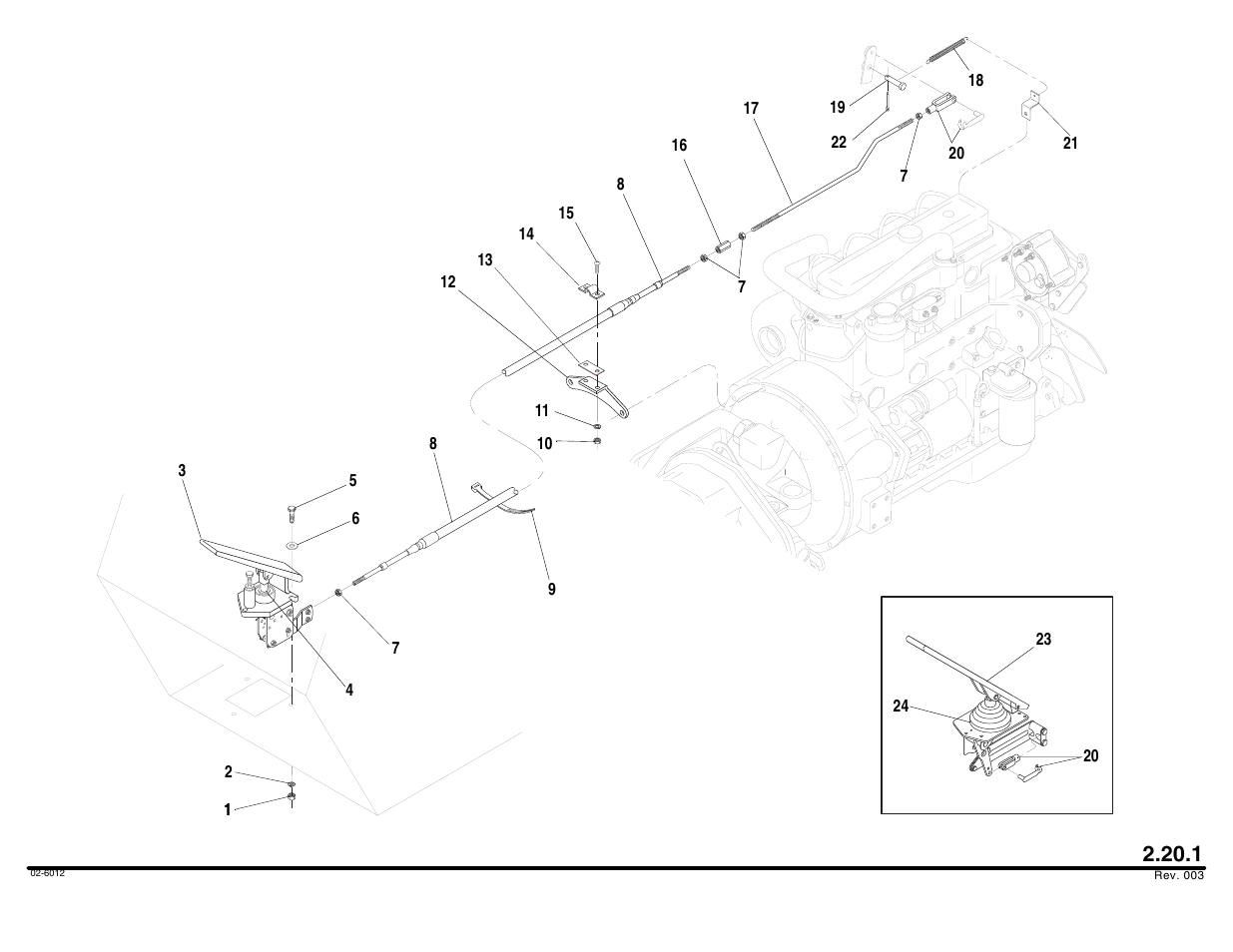 Throttle group assembly | Lull 644B Parts Manual User Manual | Page 182 / 792