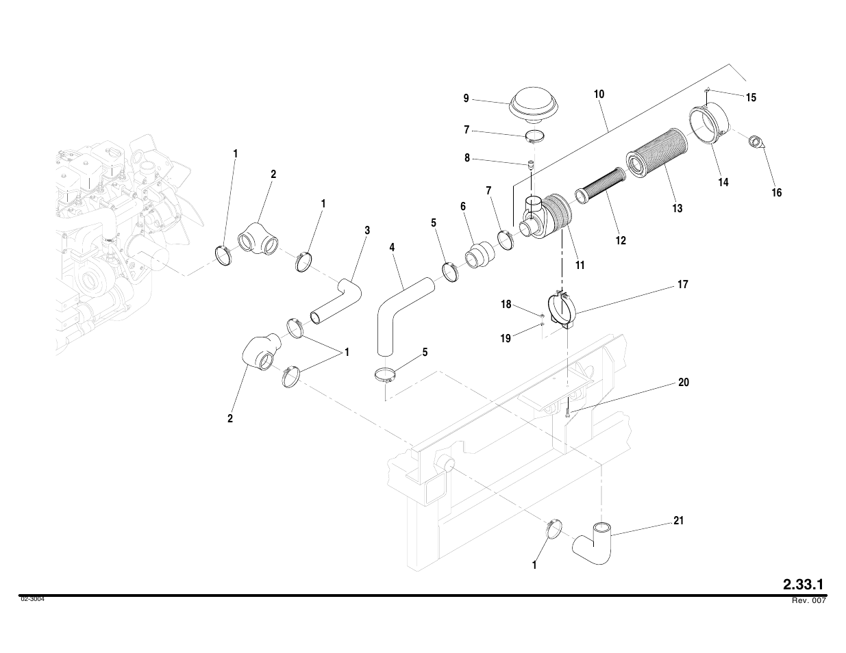 Air cleaner assembly | Lull 644B Parts Manual User Manual | Page 218 / 792