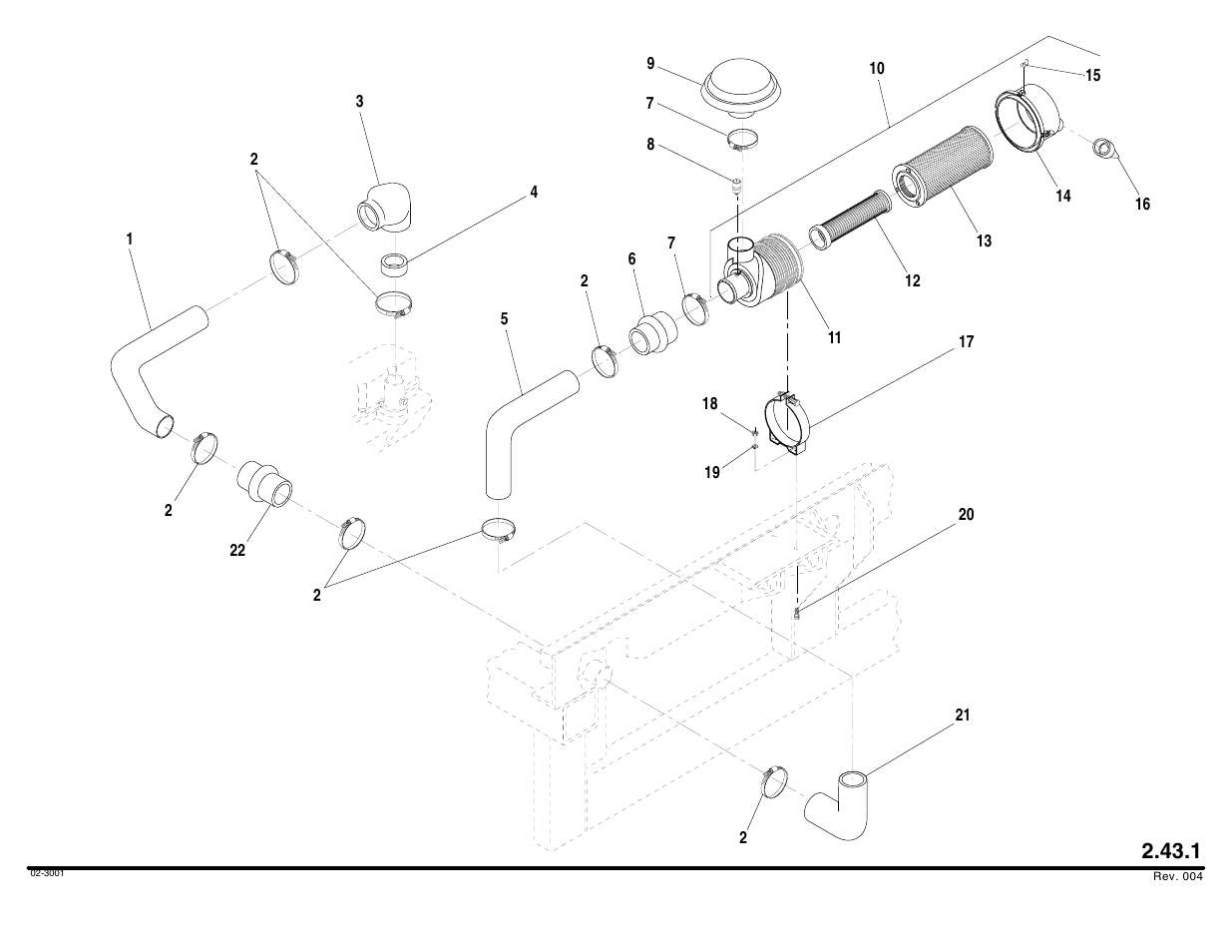 Air cleaner assembly | Lull 644B Parts Manual User Manual | Page 248 / 792