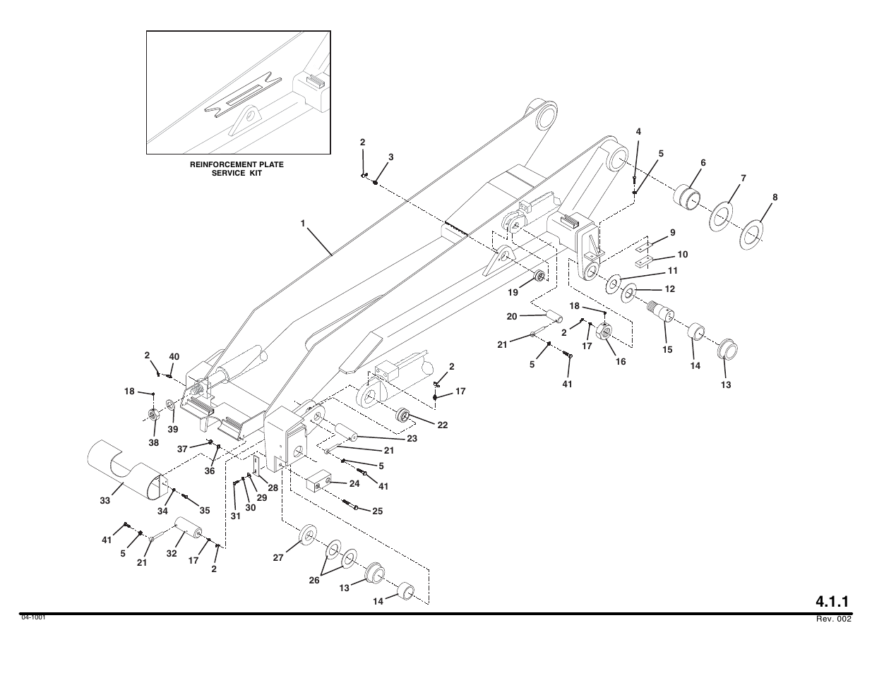 Transfer carriage assembly/boom cradle assembly | Lull 644B Parts Manual User Manual | Page 288 / 792