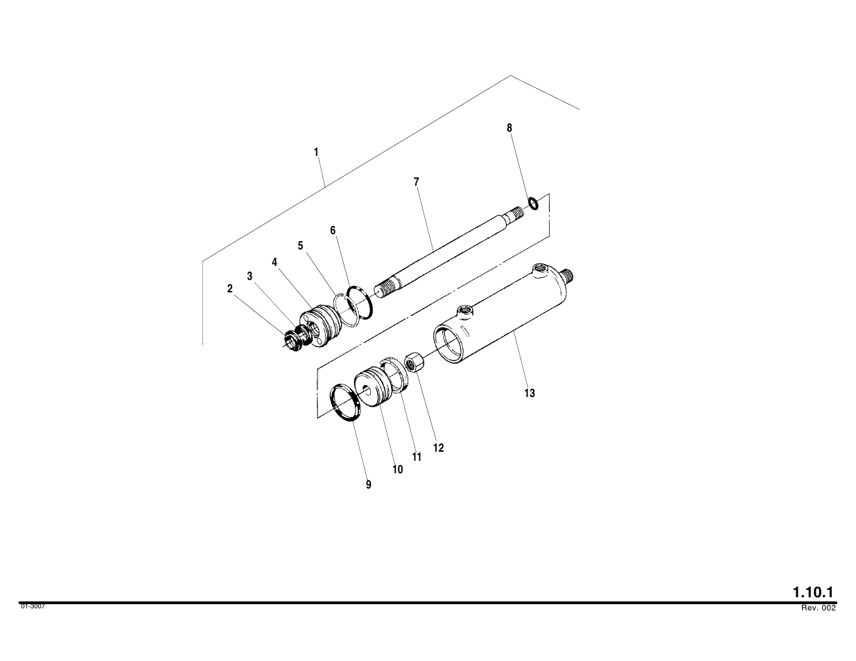 Steer cylinder assembly, 1 for breakdown) | Lull 644B Parts Manual User Manual | Page 46 / 792