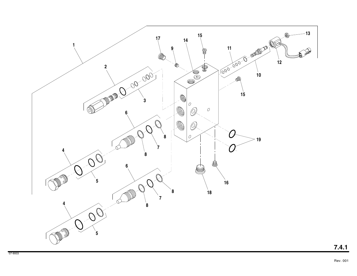 Oscillation control block assembly | Lull 644B Parts Manual User Manual | Page 520 / 792