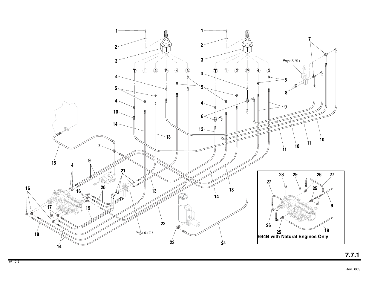 Joystick control hydraulic circuit | Lull 644B Parts Manual User Manual | Page 522 / 792